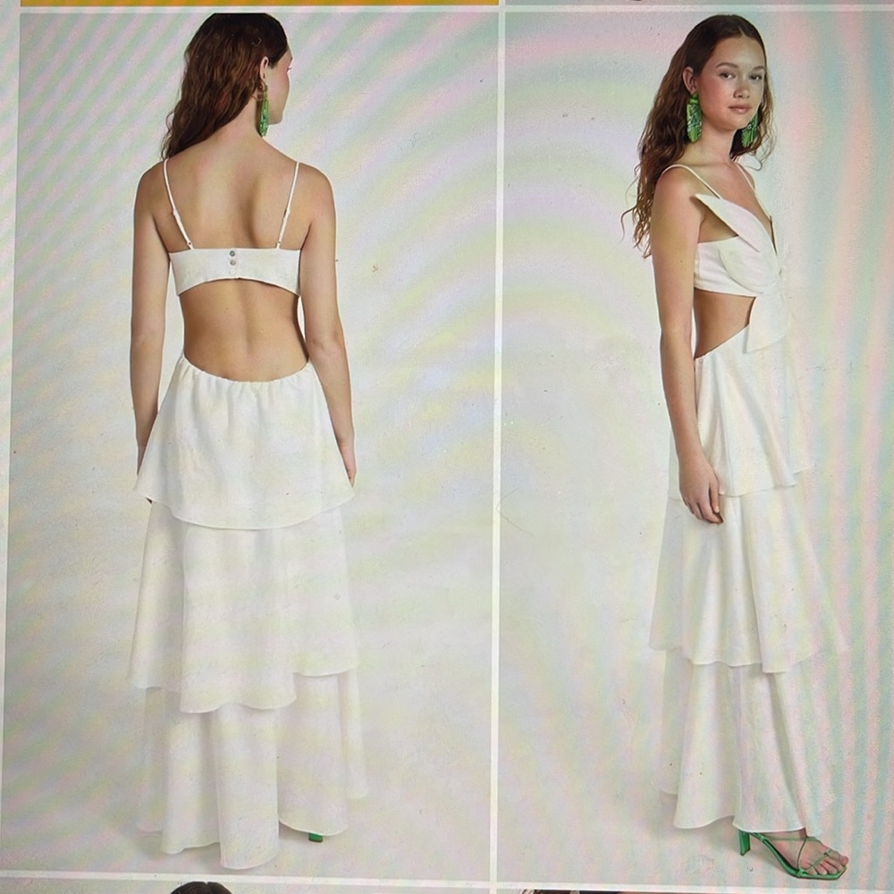 Farm Rio off-white floral maxi